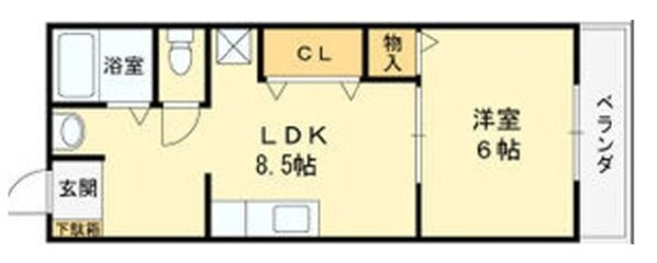 鈴蘭台駅 徒歩7分 6階の物件間取画像